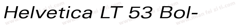 Helvetica LT 53 Bol字体转换